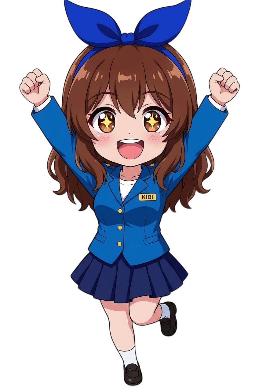 Kibi excited pose