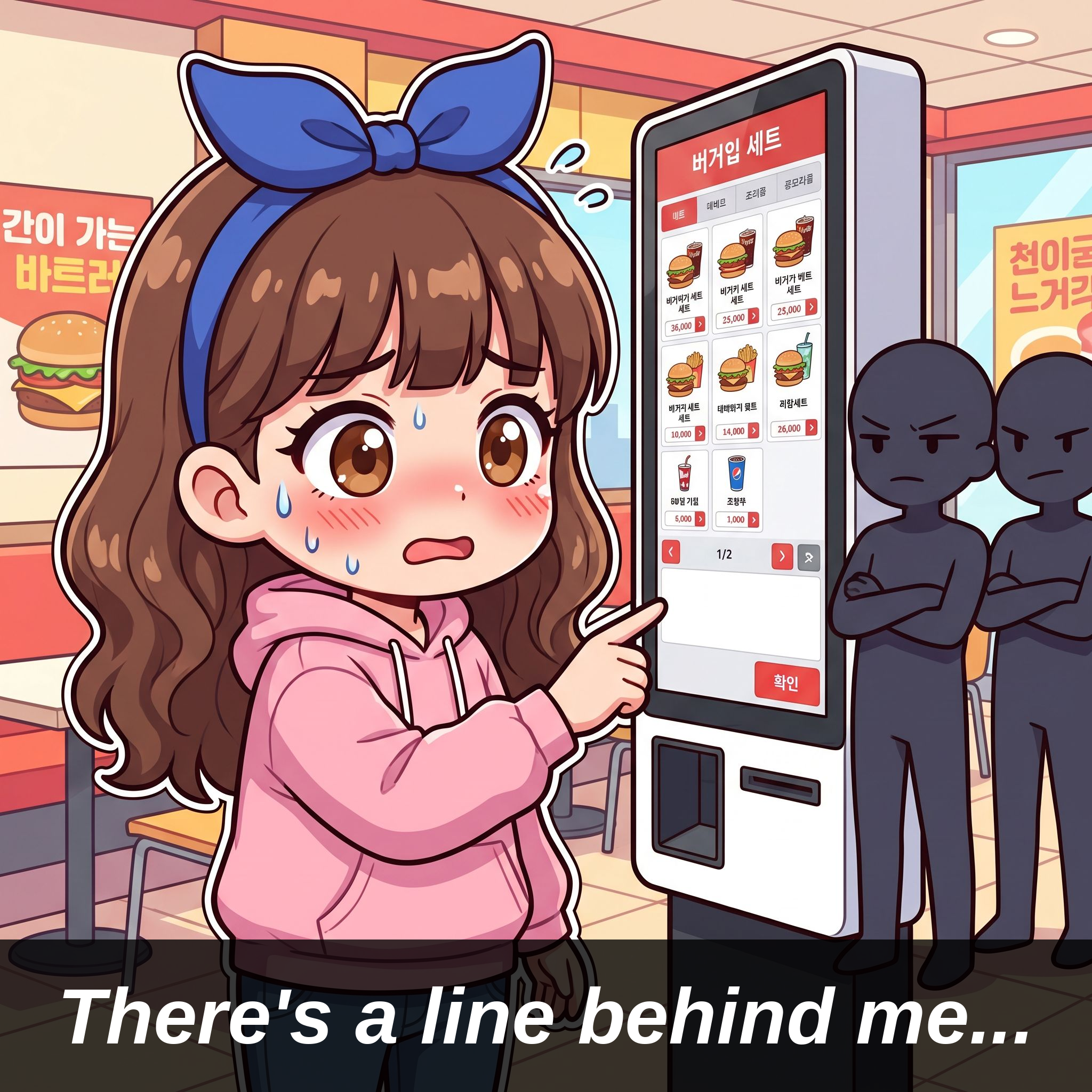 There's a line behind me...