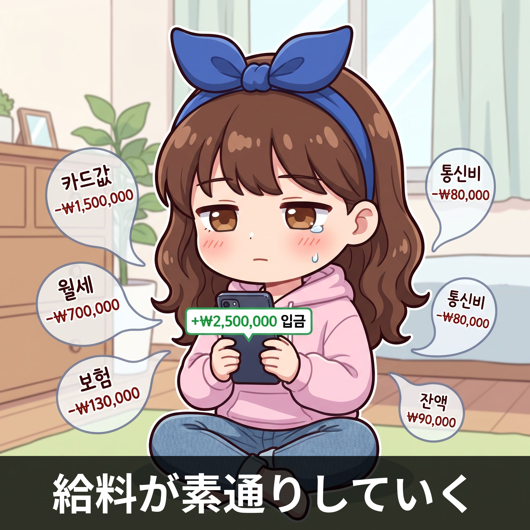 給料が素通りしていく