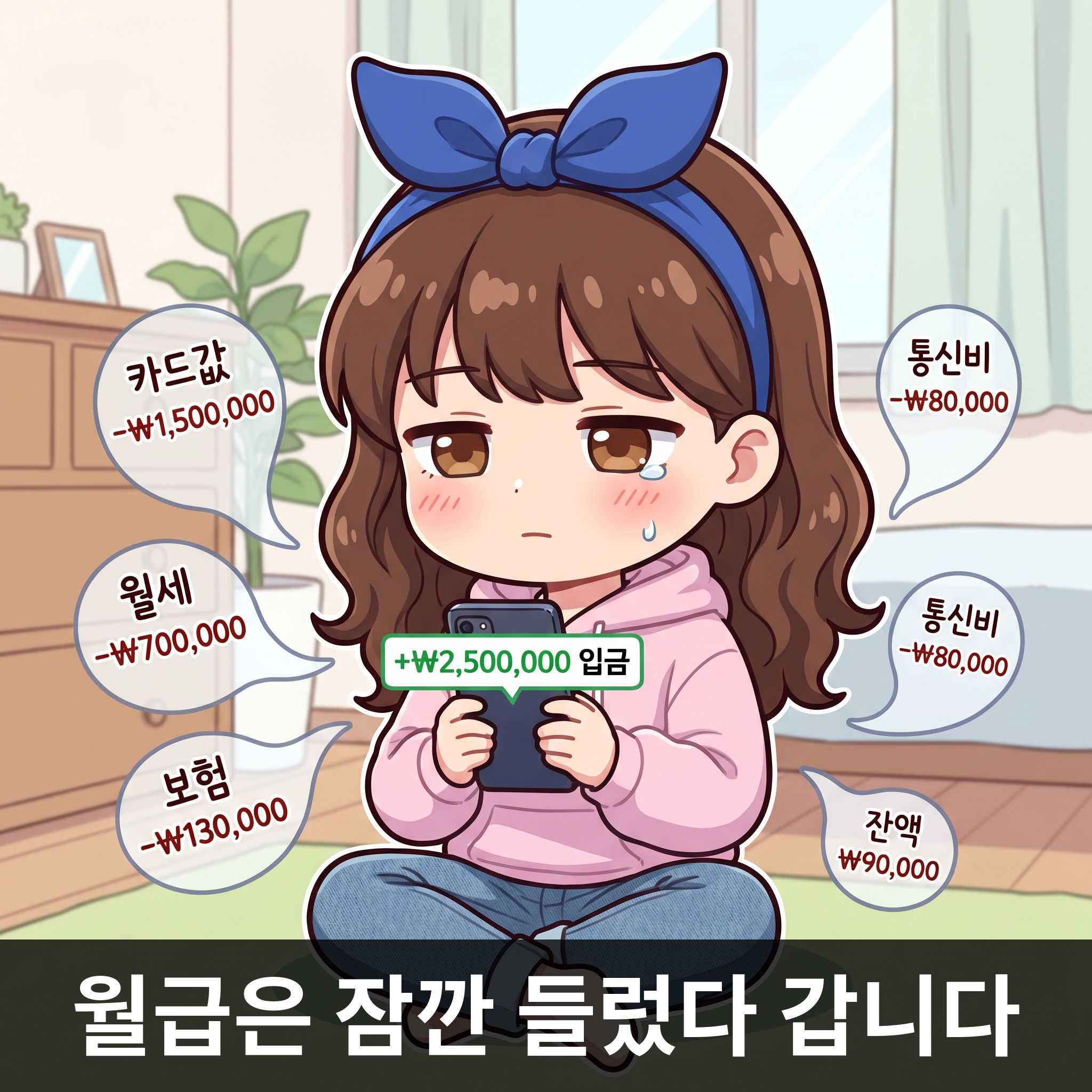 월급은 잠깐 들렀다 갑니다