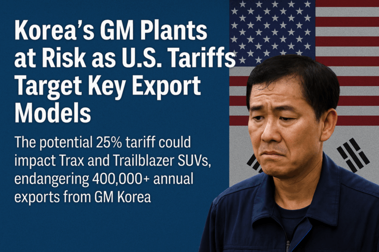 Korea’s GM Plants at Risk as U.S. Tariffs Target Key Export Models