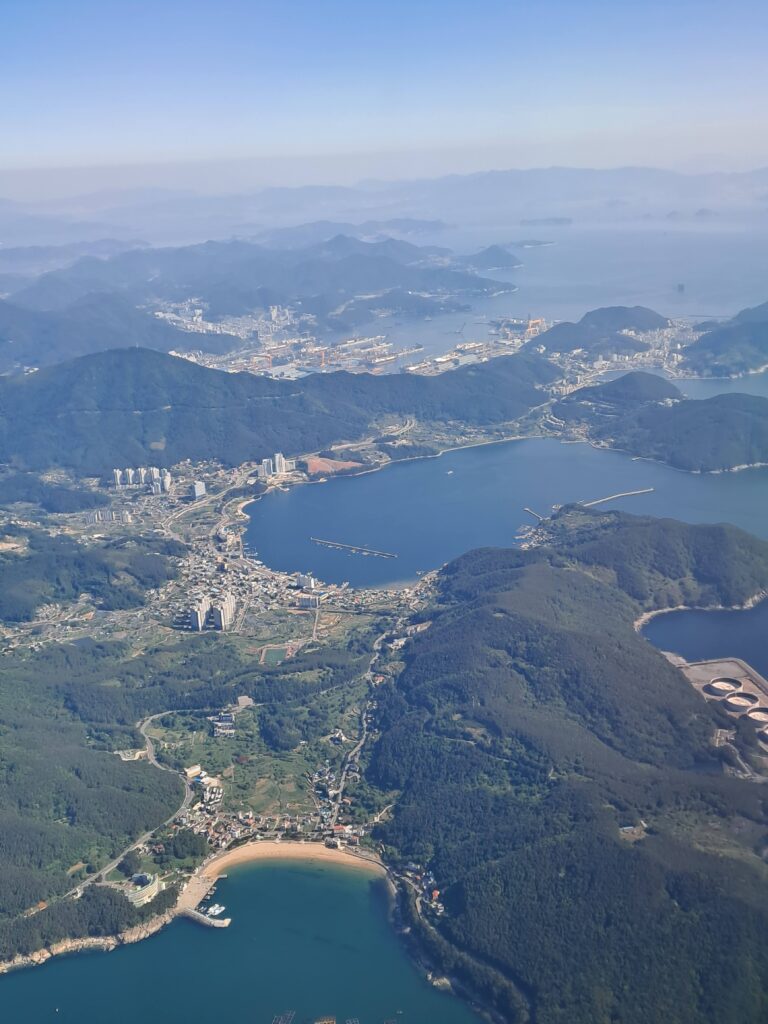 Geoje Island Okpo Bay Beach and Shipyard Views