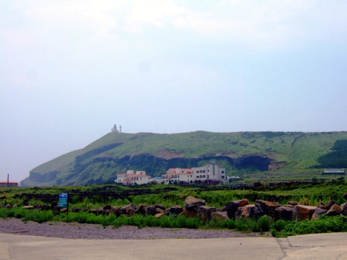 Jeju Udo Island Coral Sand Beach and Lighthouse