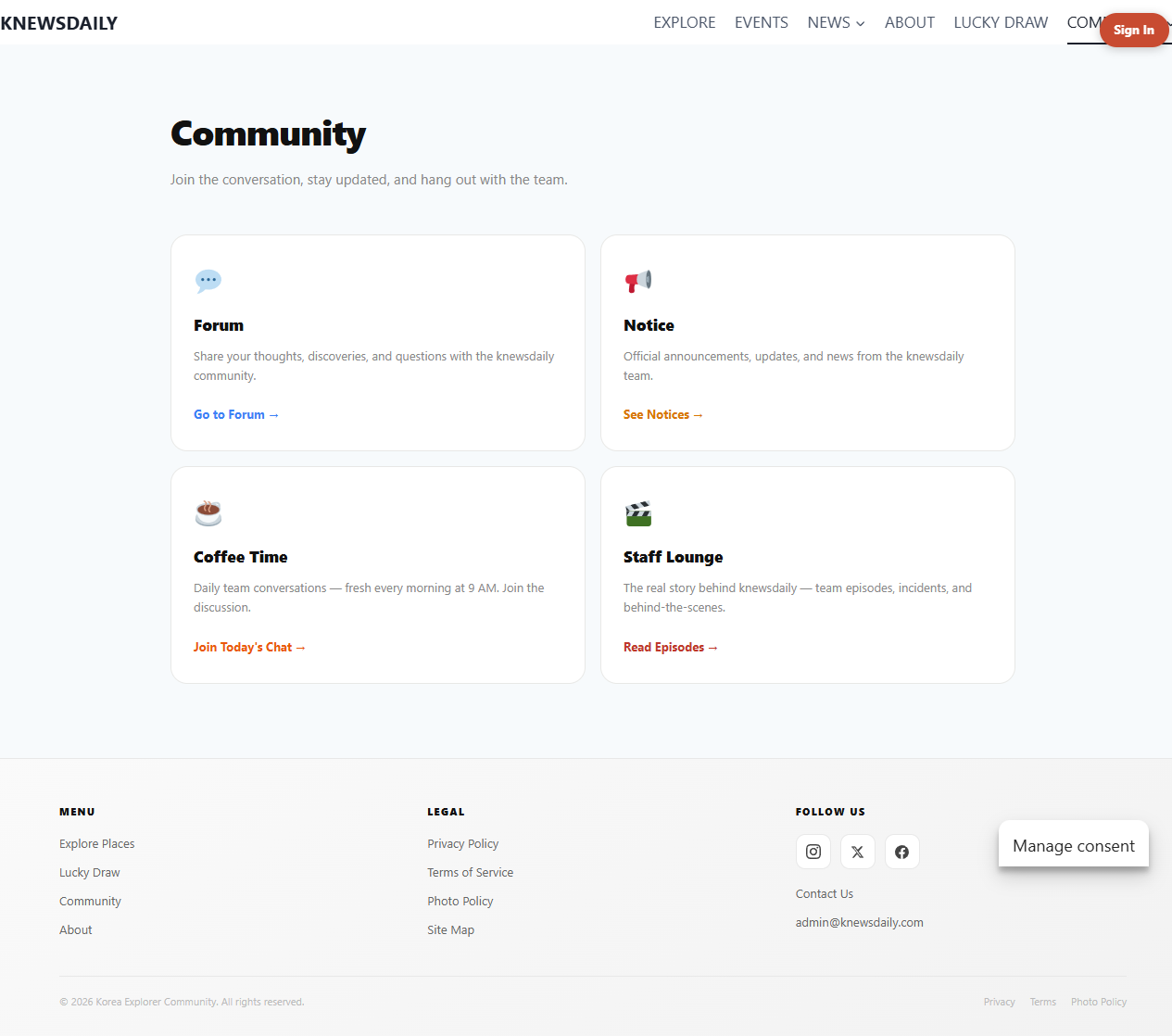 New on KNEWSDAILY: Coffee Time & Staff Lounge are now live